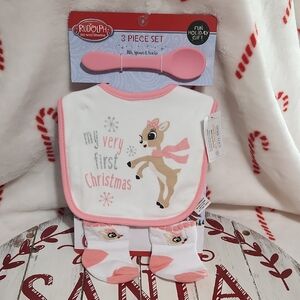 RUDOLPH the RED NOSED REINDEER 3 PIECE SET